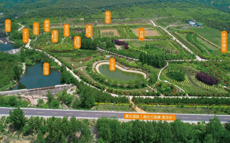 莲花山人文纪念公园鸟瞰图